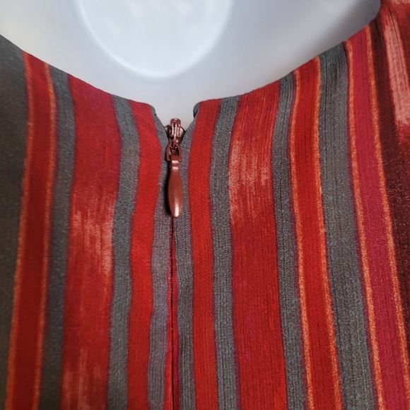 Lauren Ralph Lauren NWT Geo Striped Georgette Halter Gown Maxi Dress Size 6 - Picture 9 of 16